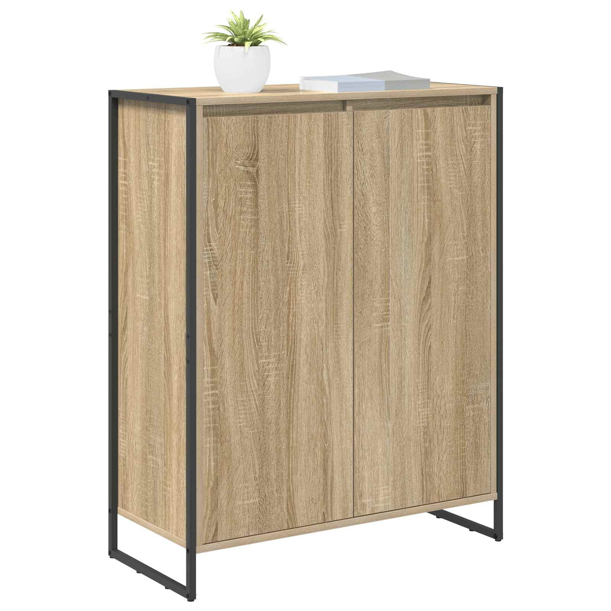 Sko skab med opbevaring Sonoma 79 x 36 x 100 cm Konstrueret træ