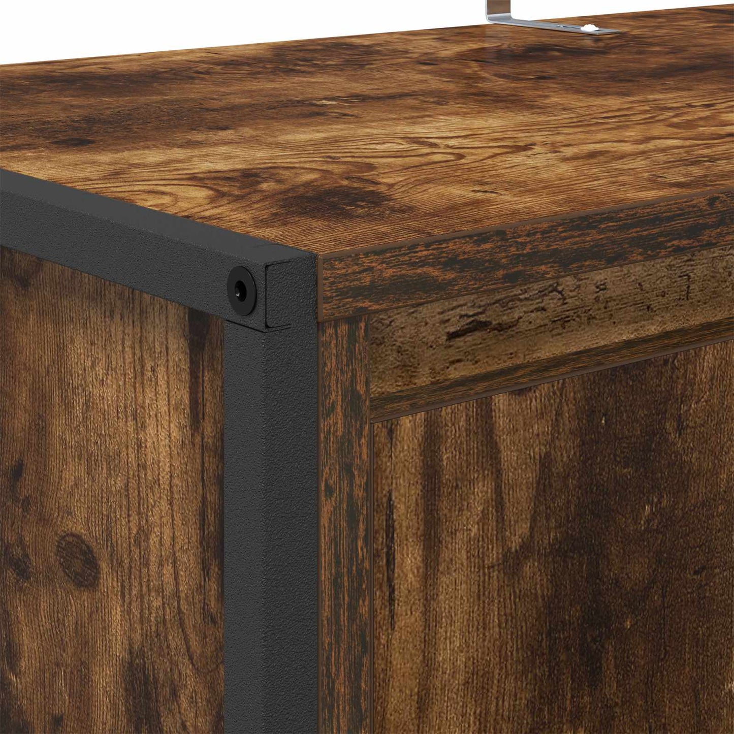 Sko skab med dør Røget Eg 79 x 36 x 100 cm Konstrueret træ