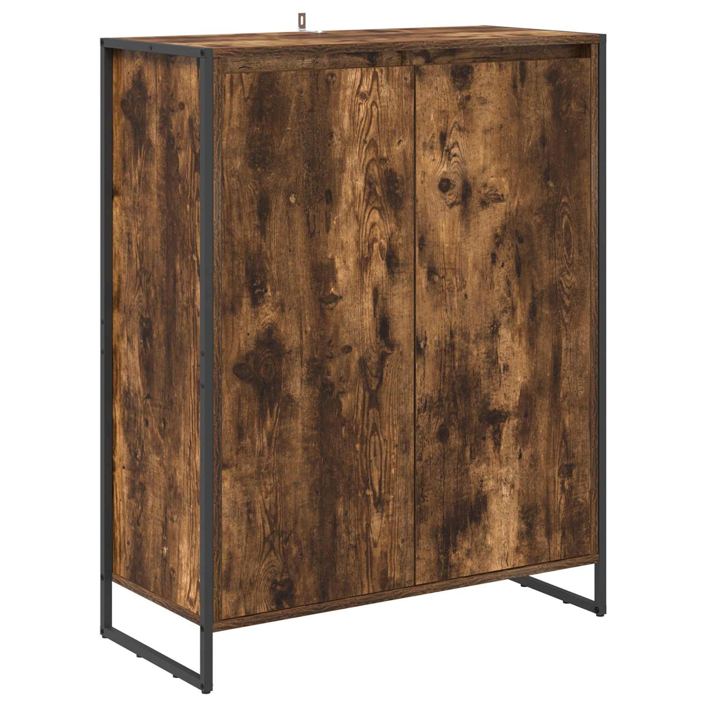 Sko skab med dør Røget Eg 79 x 36 x 100 cm Konstrueret træ