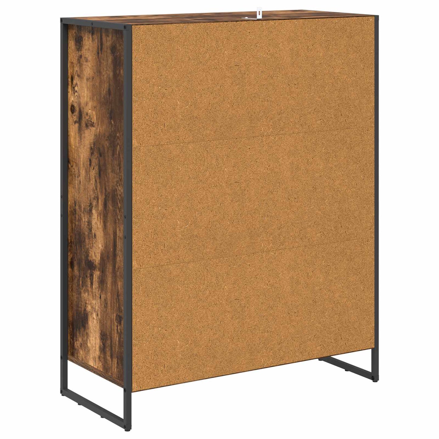 Sko skab med dør Røget Eg 79 x 36 x 100 cm Konstrueret træ