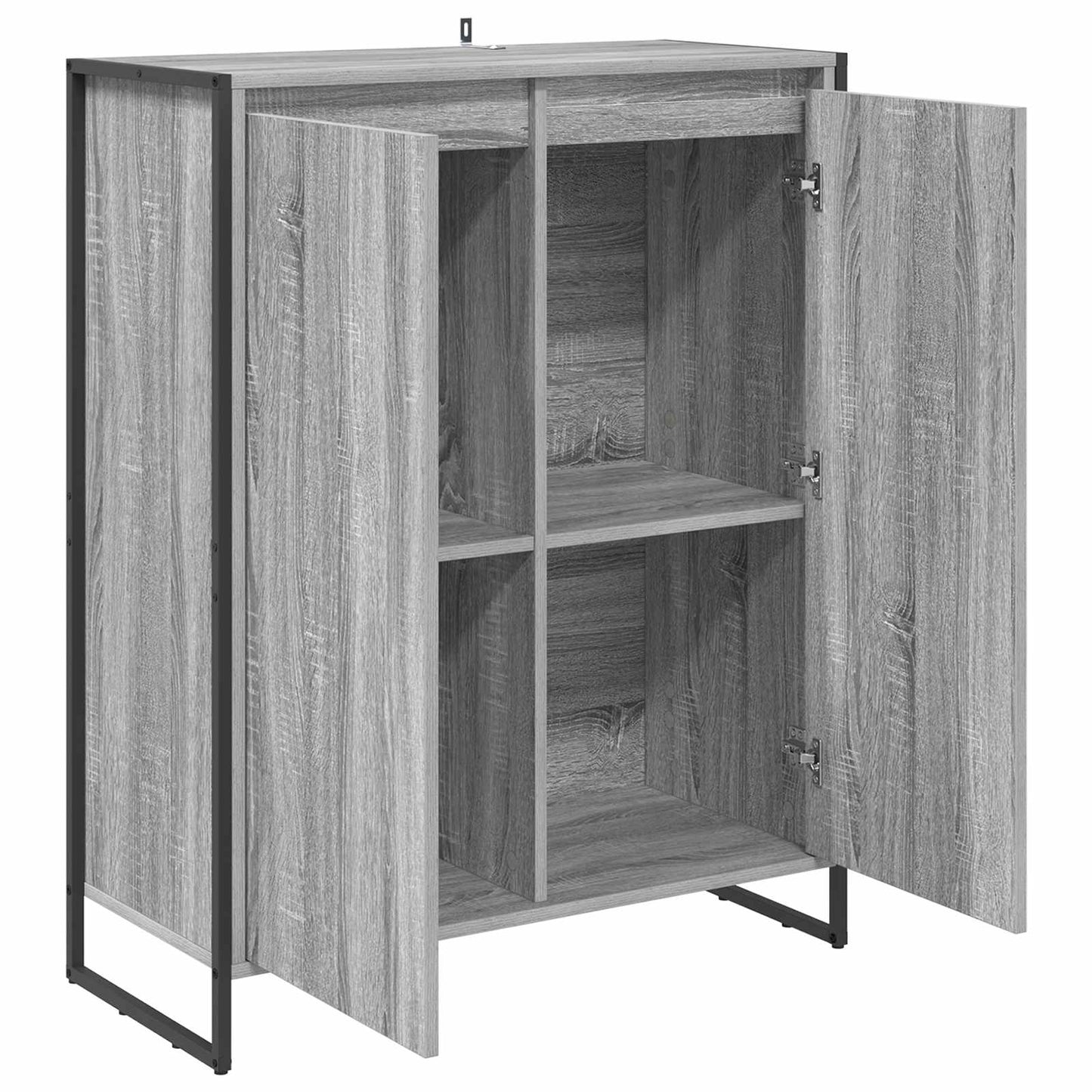 Sko skab med dør Grå Sonoma 79 x 36 x 100 cm Konstrueret træ