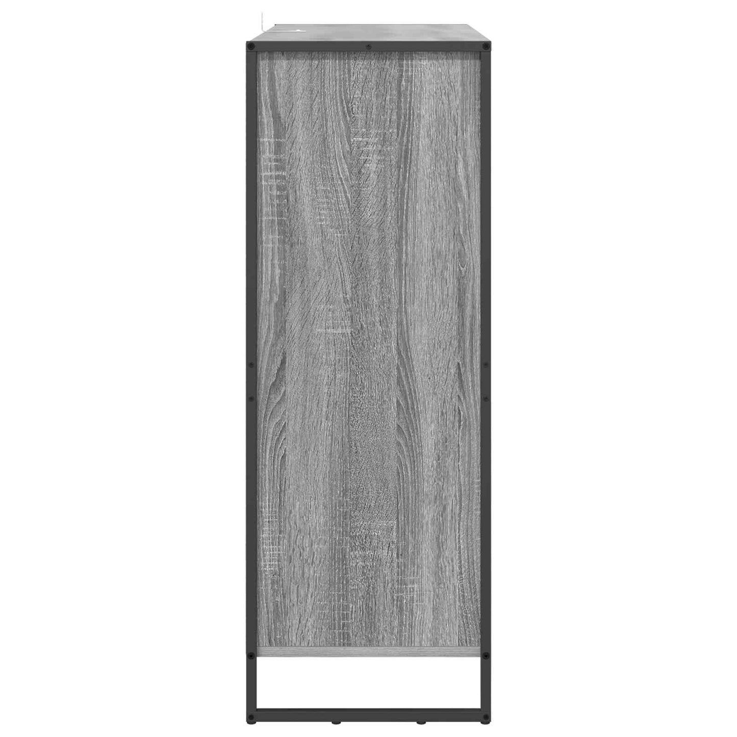 Sko skab med dør Grå Sonoma 79 x 36 x 100 cm Konstrueret træ