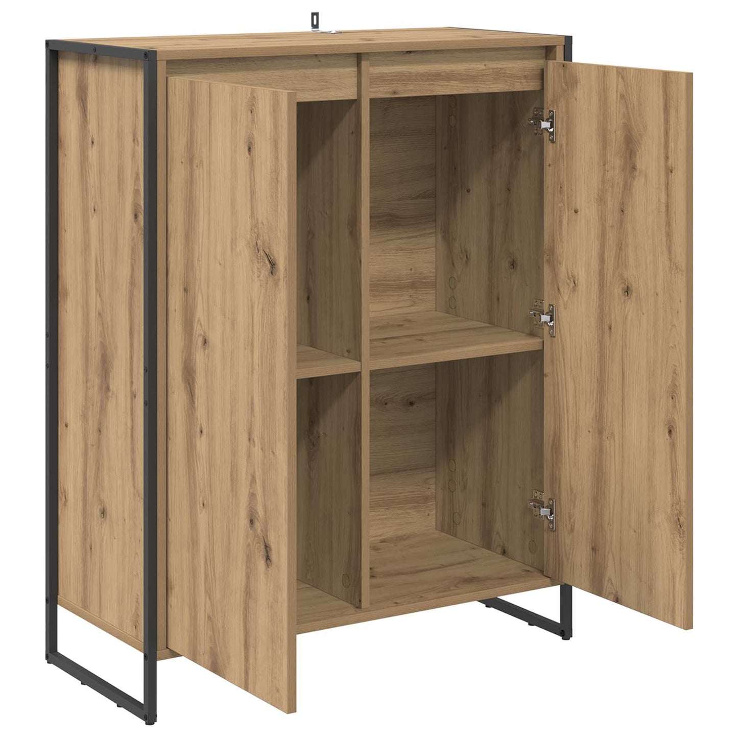 Sko skab med dør Artisan eg 79 x 36 x 100 cm Konstrueret træ