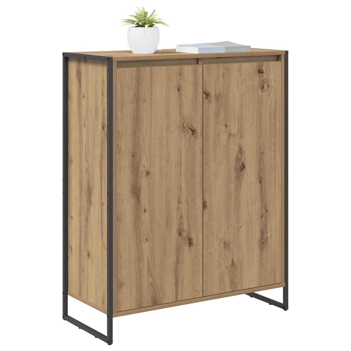 Sko skab med dør Artisan eg 79 x 36 x 100 cm Konstrueret træ