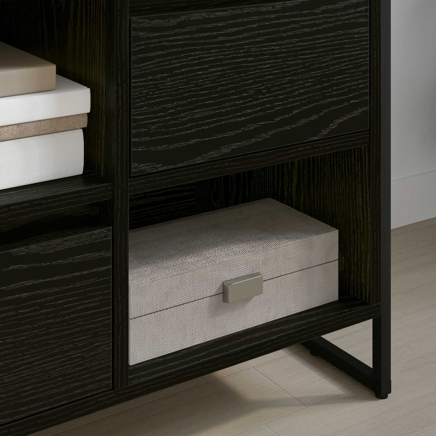 TV-skab 100 x 36 x 49,5 cm Sort eg Konstrueret træ