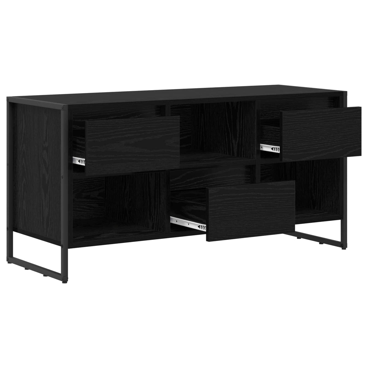TV-skab 100 x 36 x 49,5 cm Sort eg Konstrueret træ