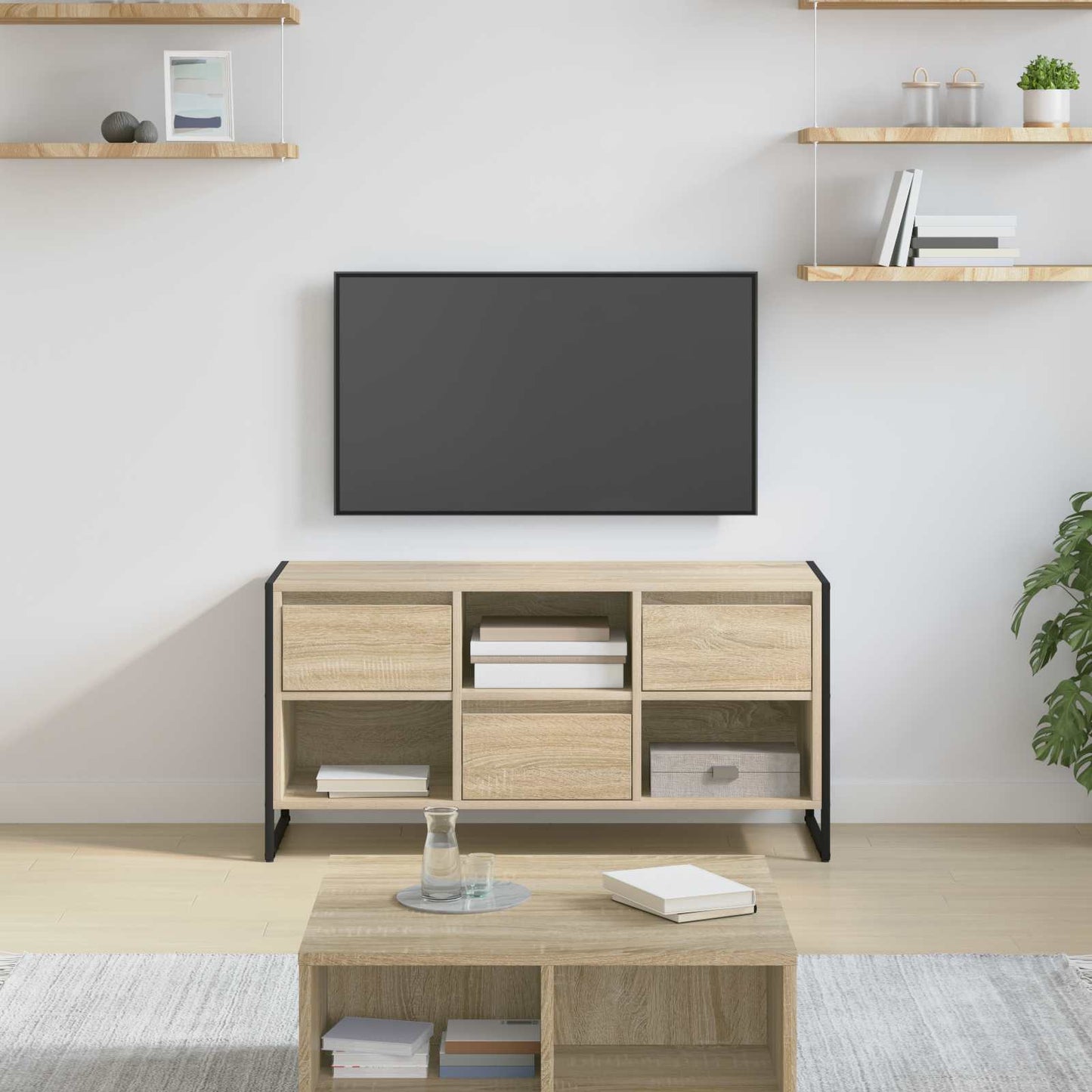 TV-skab 100 x 36 x 49,5 cm Sonoma Konstrueret træ