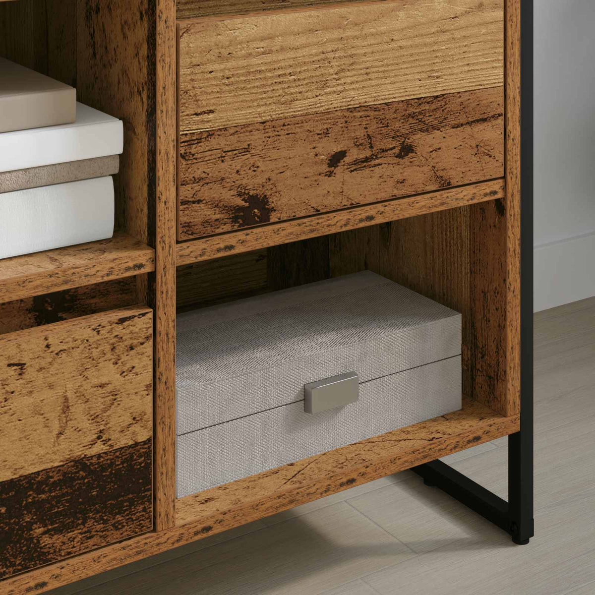 TV-skab 100 x 36 x 49,5 cm Gammelt træ Konstrueret træ