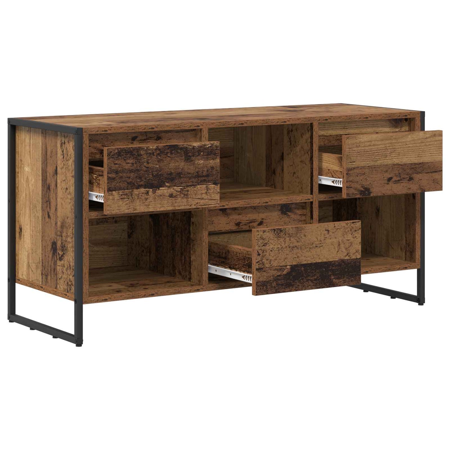TV-skab 100 x 36 x 49,5 cm Gammelt træ Konstrueret træ