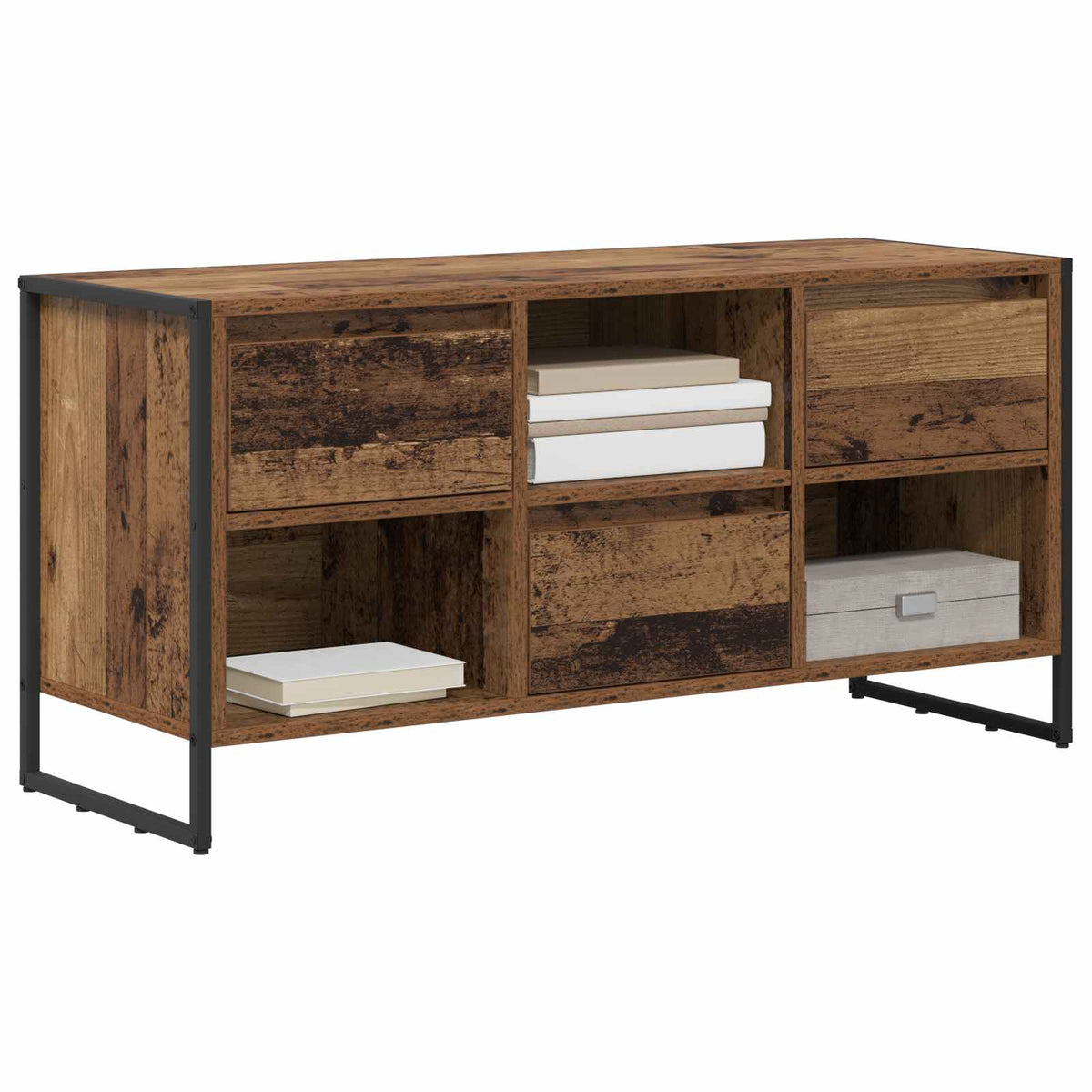TV-skab 100 x 36 x 49,5 cm Gammelt træ Konstrueret træ