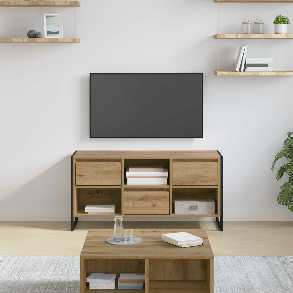 TV-skab 100 x 36 x 49,5 cm Artisan eg Konstrueret træ