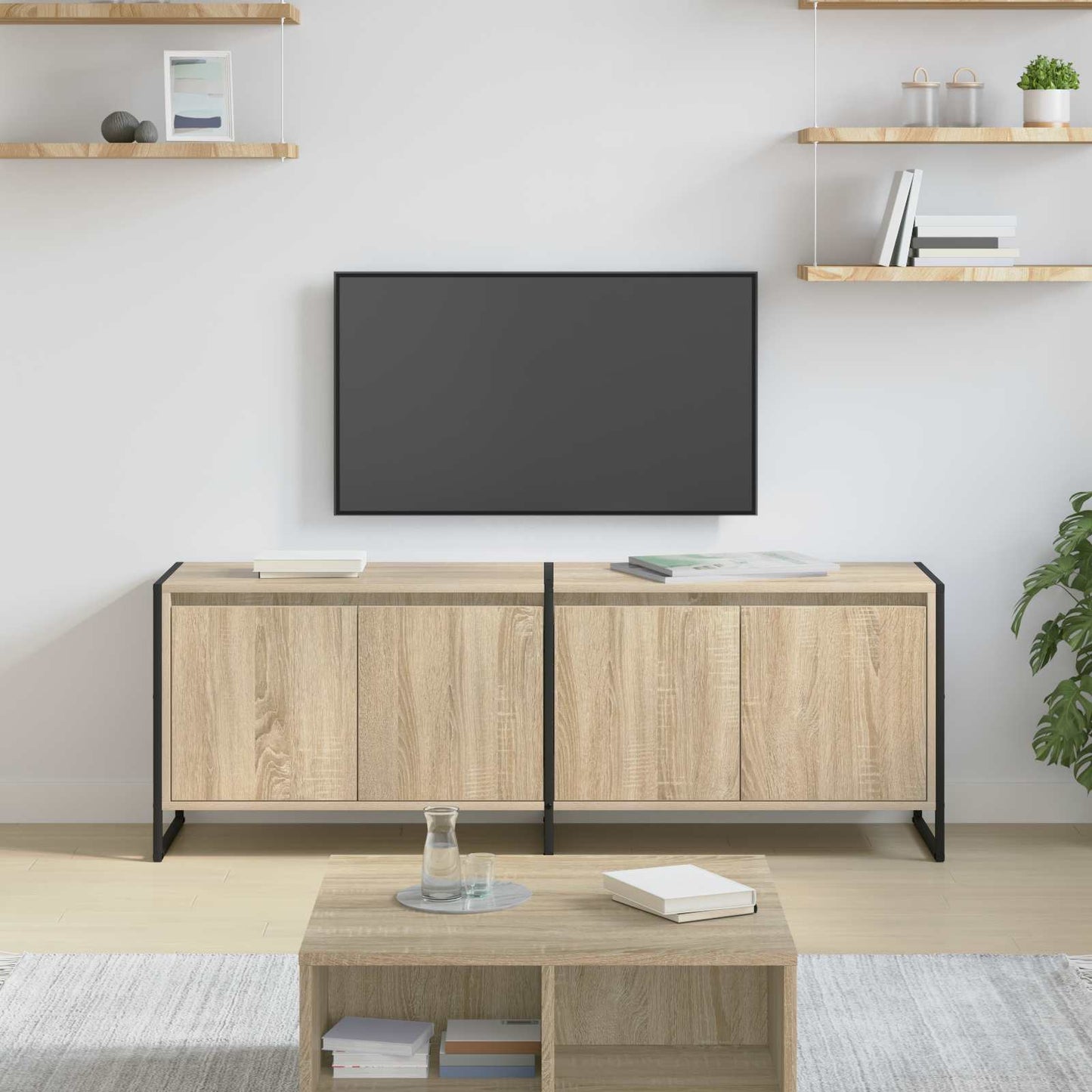 TV-skab 140 x 36 x 49.5 cm Sonoma Konstrueret træ