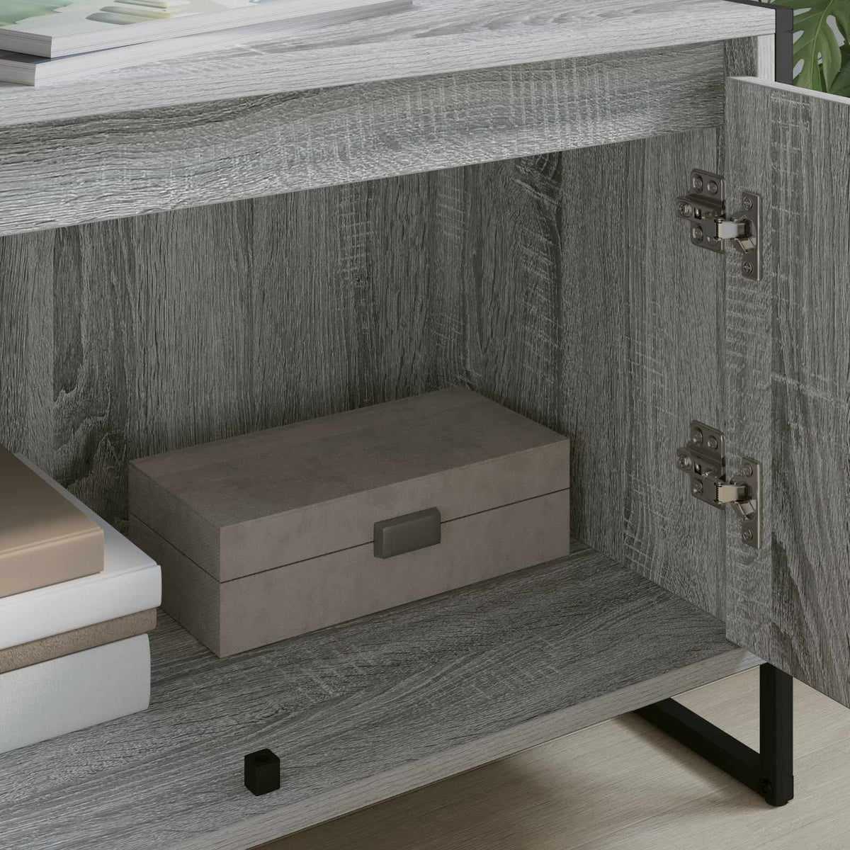 TV-skab 140 x 36 x 49.5 cm Grå Sonoma Konstrueret træ
