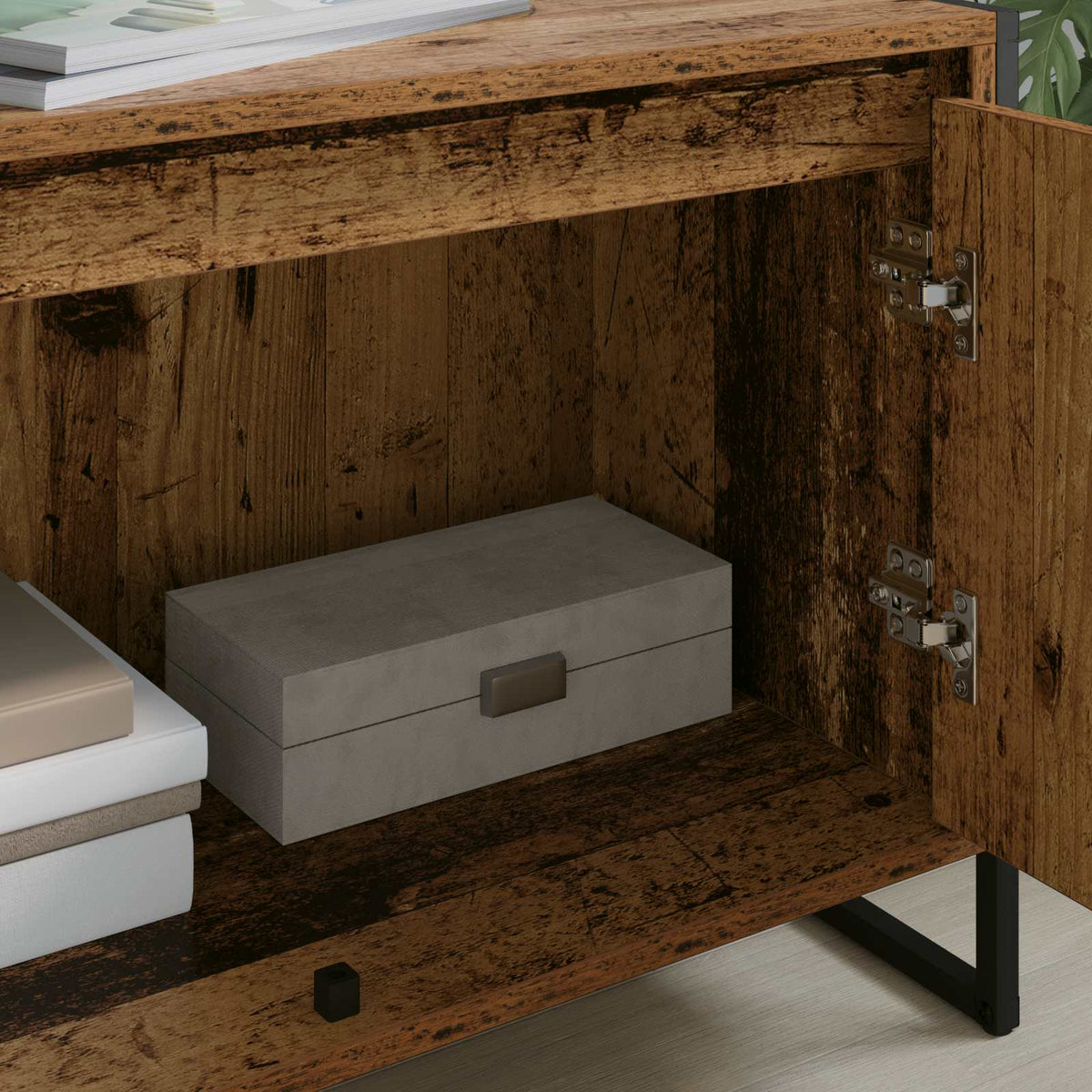 TV-skab 140 x 36 x 49.5 cm Gammelt træ Konstrueret træ