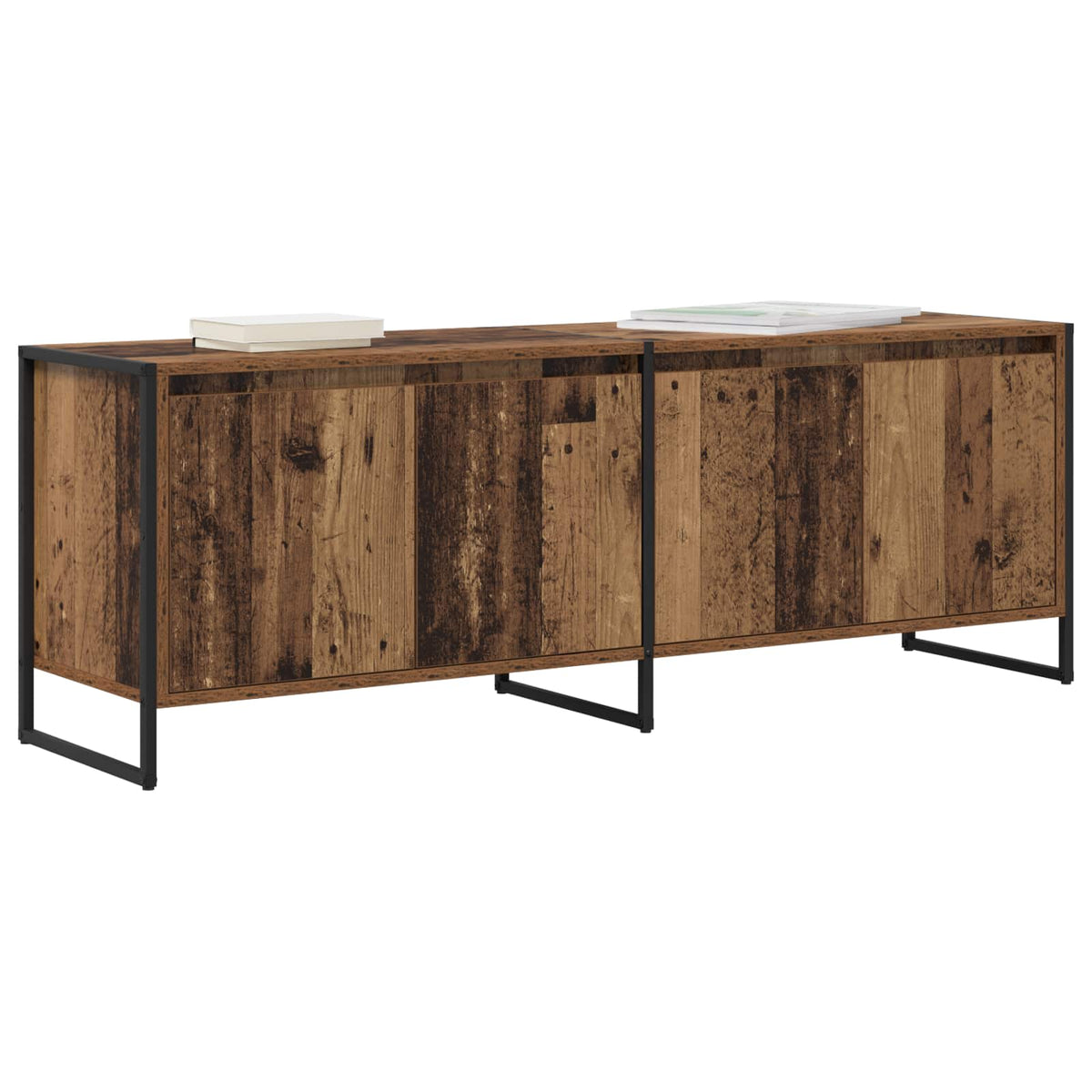 TV-skab 140 x 36 x 49.5 cm Gammelt træ Konstrueret træ