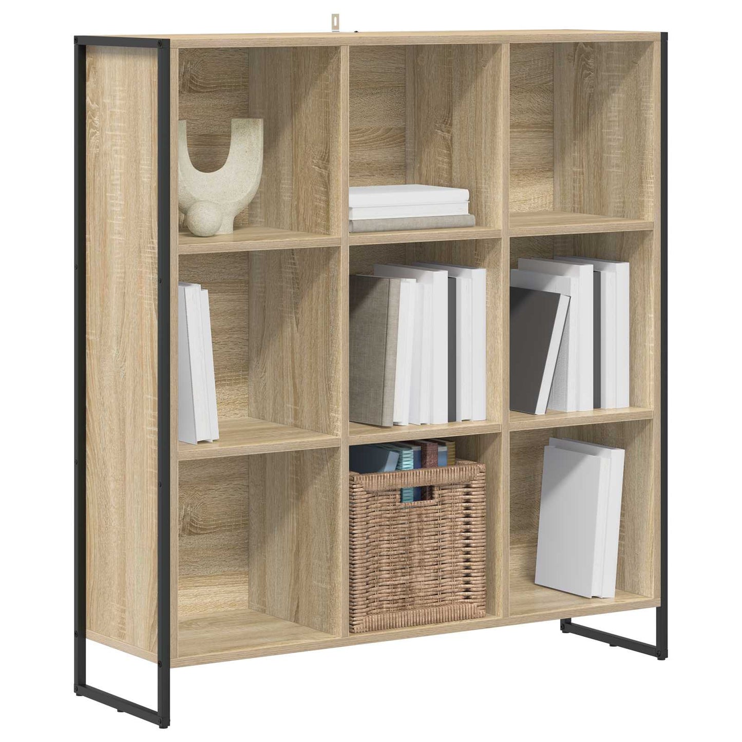 Bogskab 99,5 x 30 x 108 cm Konstrueret træ Sonoma-eg
