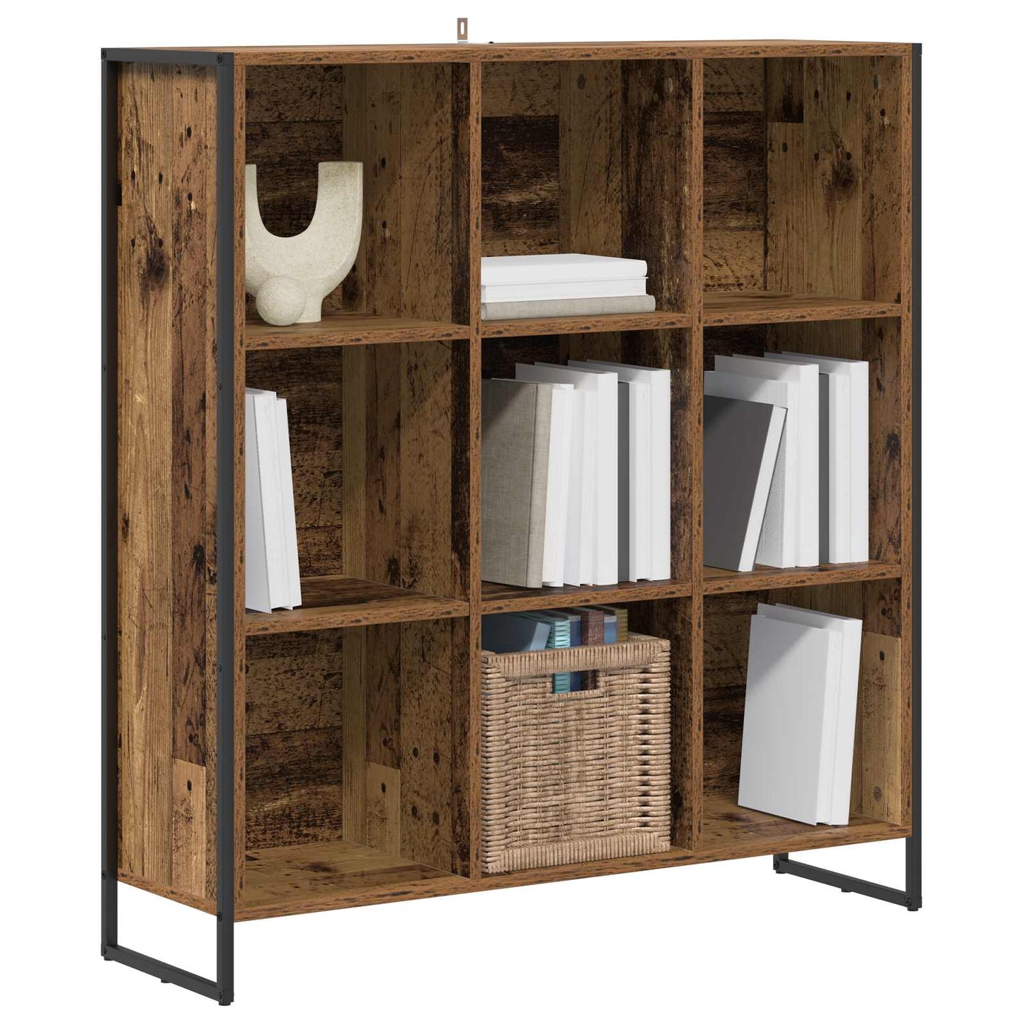 Bogskab 99,5 x 30 x 108 cm Konstrueret træ Gammelt træ