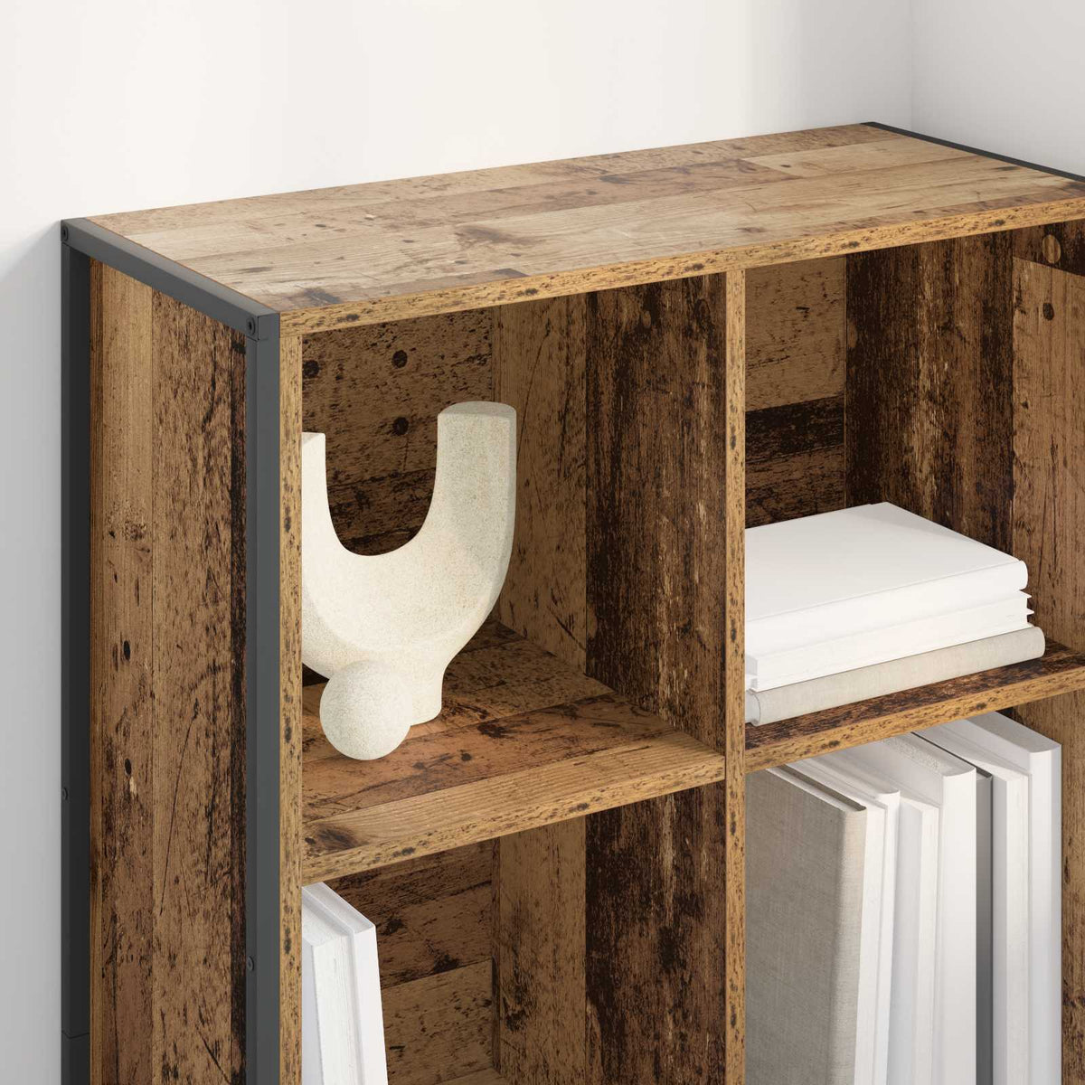 Bogskab 99,5 x 30 x 108,5 cm Konstrueret træ Gammelt træ