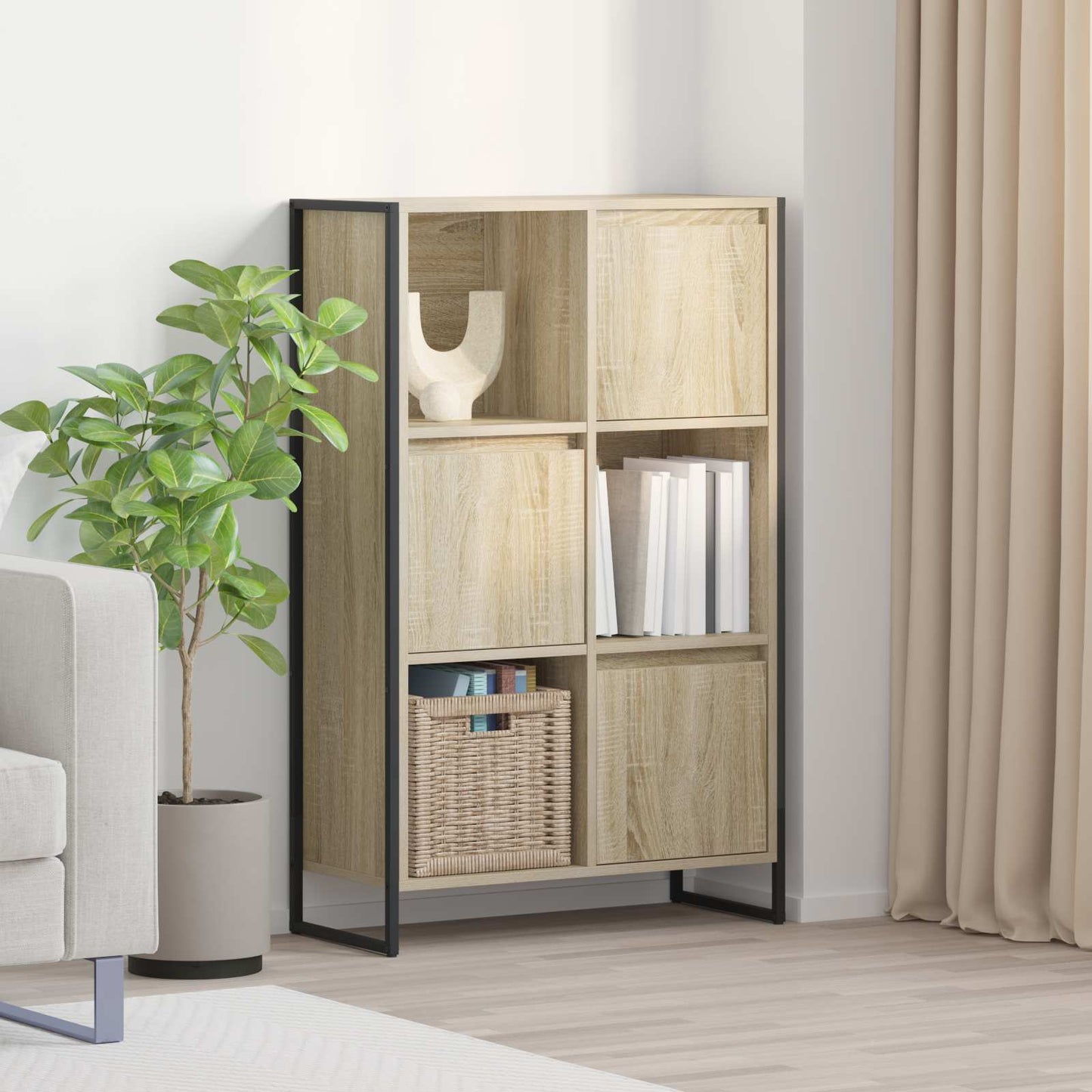 Bogskab 68 x 30 x 108.5 cm Konstrueret træ Sonoma