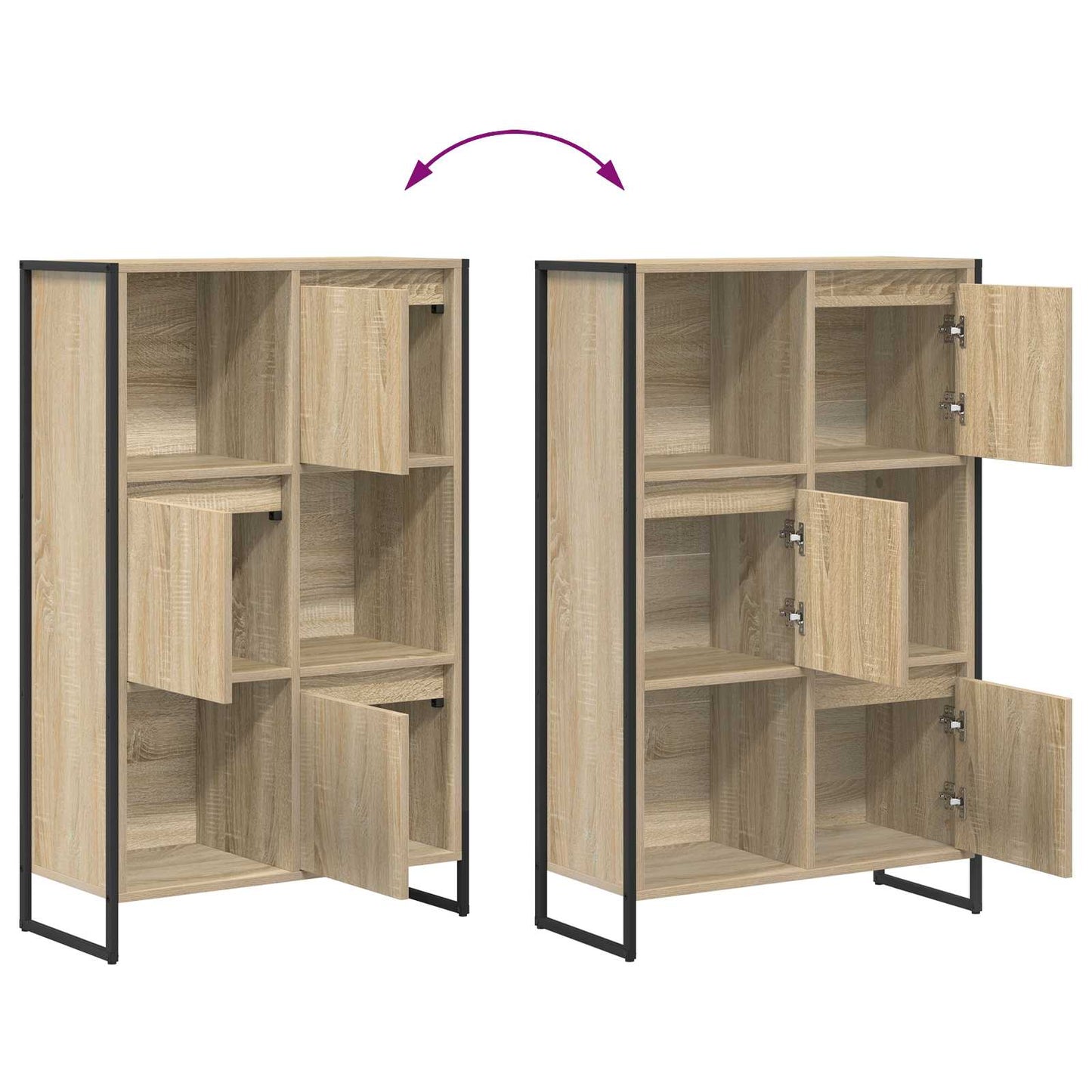 Bogskab 68 x 30 x 108.5 cm Konstrueret træ Sonoma