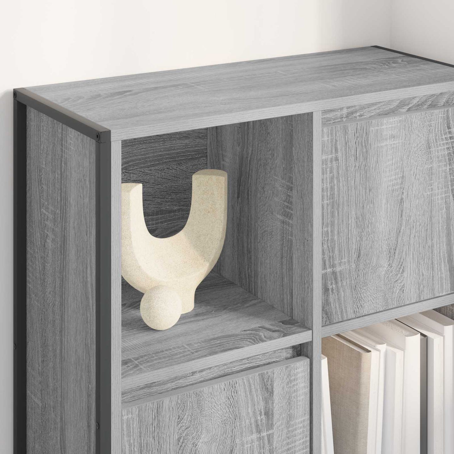 Bogskab 68 x 30 x 108.5 cm Konstrueret træ Grå Sonoma