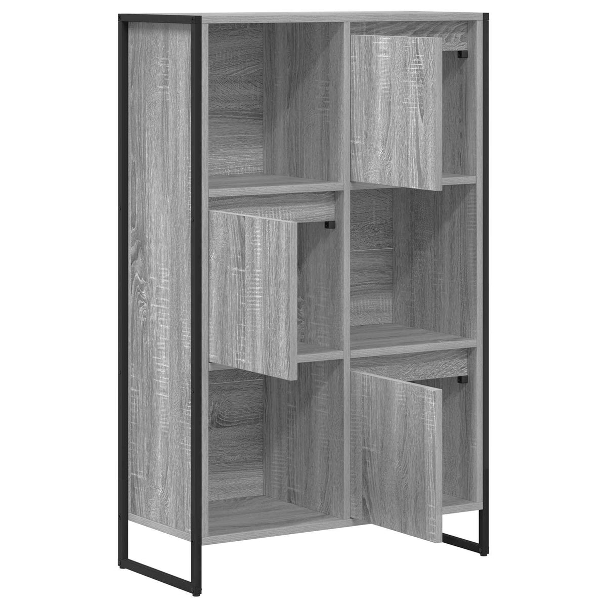 Bogskab 68 x 30 x 108.5 cm Konstrueret træ Grå Sonoma