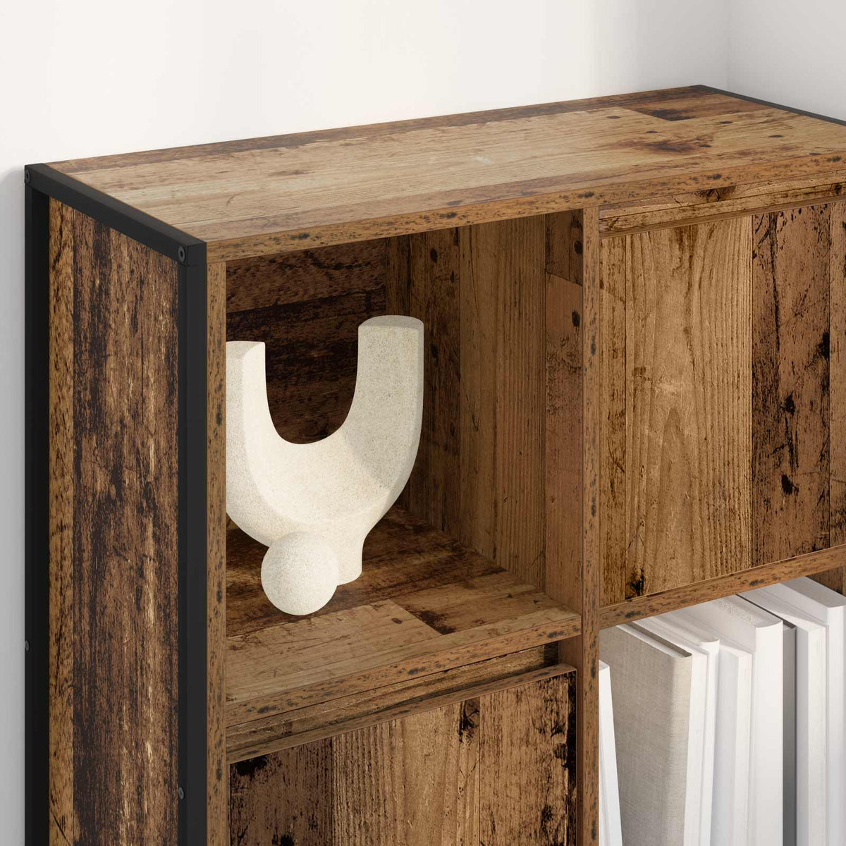 Bogskab 68 x 30 x 108.5 cm Konstrueret træ Gammelt træ