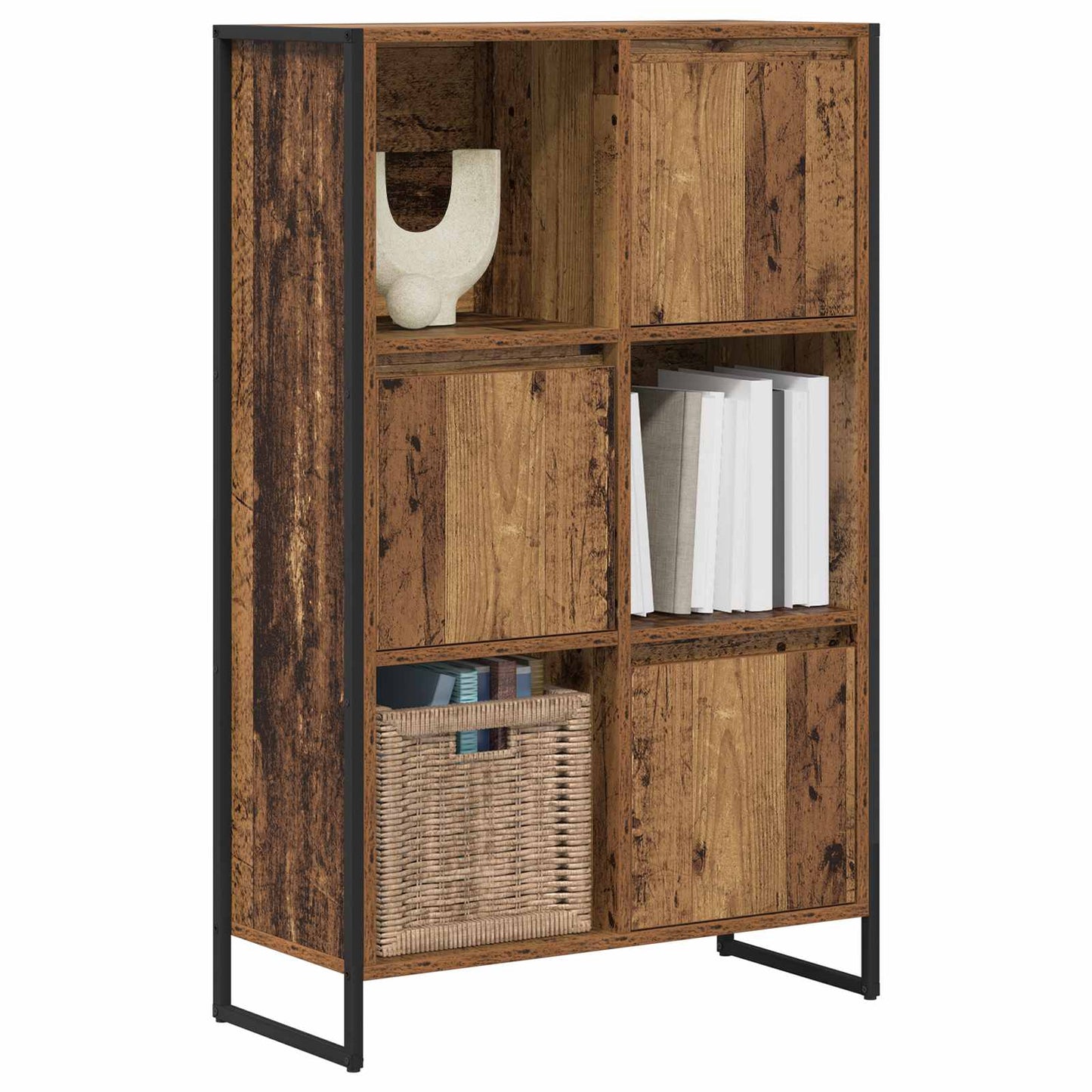 Bogskab 68 x 30 x 108.5 cm Konstrueret træ Gammelt træ