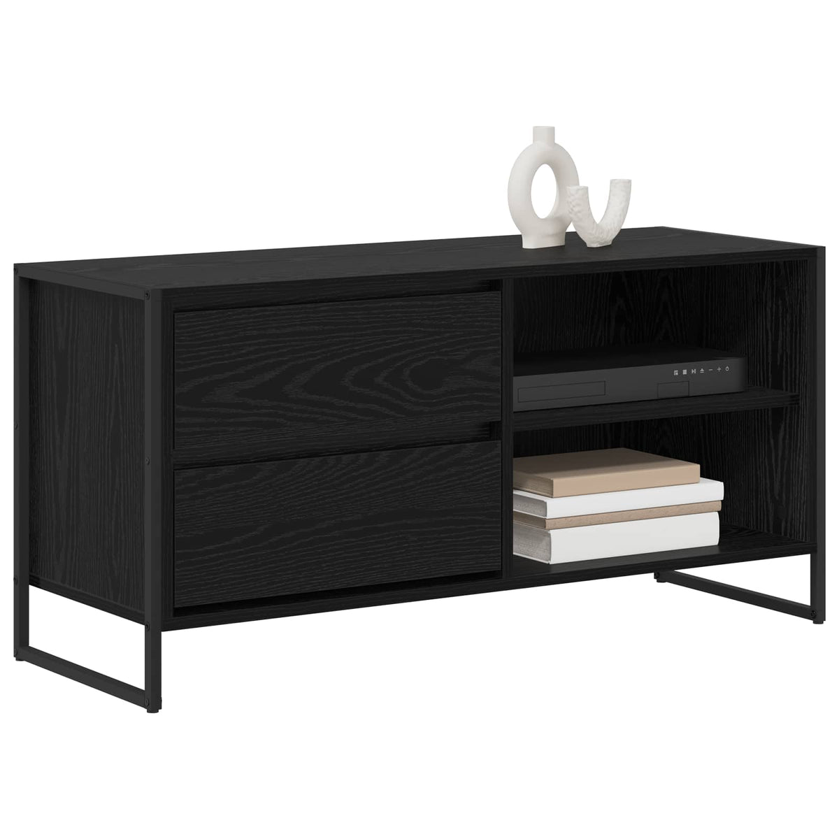 TV-skab 100 x 36 x 49,5 cm Sort eg Konstrueret træ