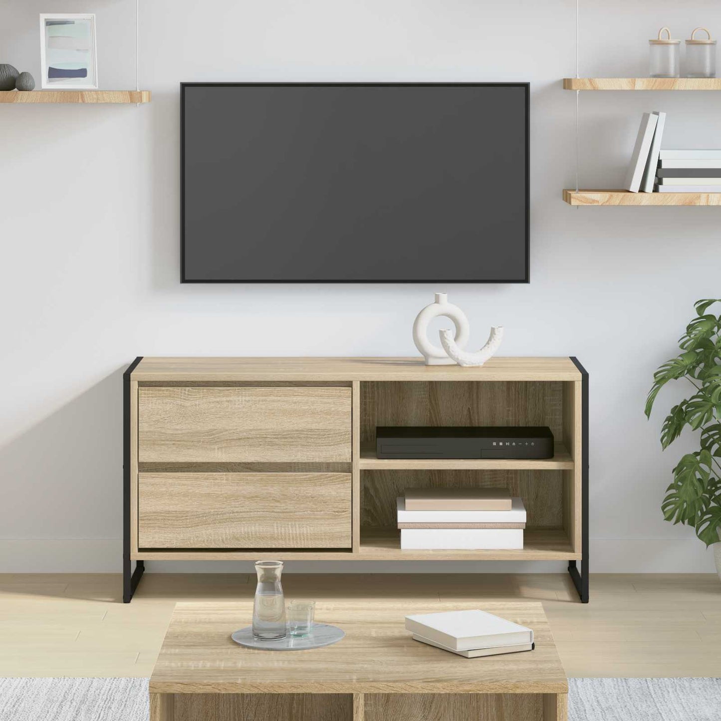 TV-skab 100 x 36 x 49,5 cm Sonoma Konstrueret træ