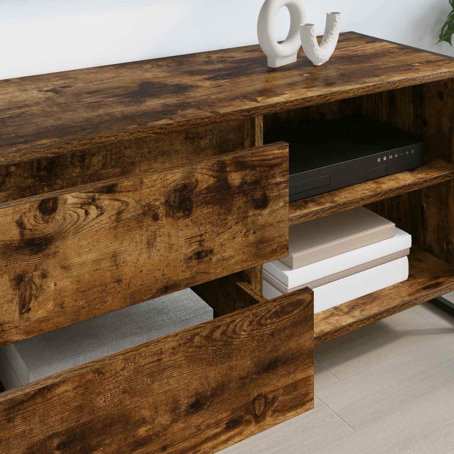 TV-skab 100 x 36 x 49,5 cm Røget Eg Konstrueret træ