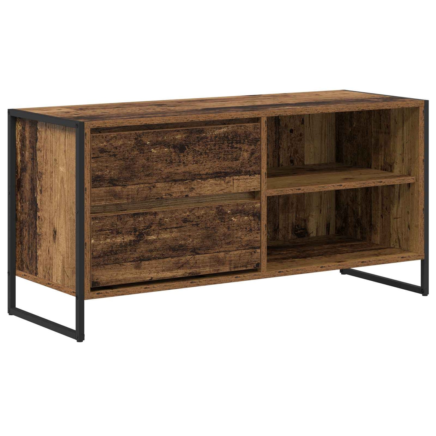 TV-skab 100 x 36 x 49,5 cm Gammelt træ Konstrueret træ