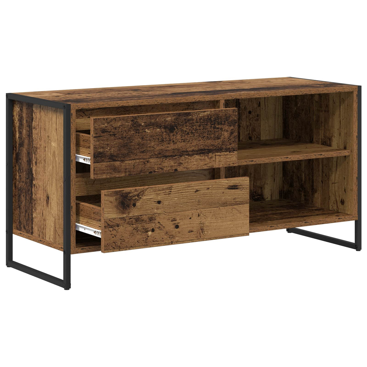 TV-skab 100 x 36 x 49,5 cm Gammelt træ Konstrueret træ