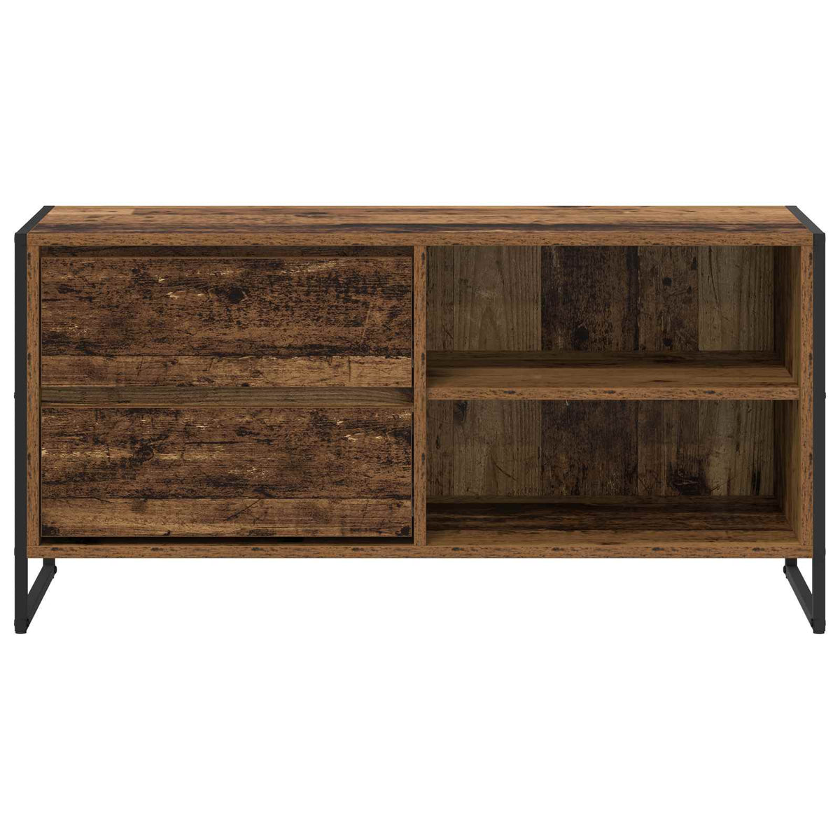 TV-skab 100 x 36 x 49,5 cm Gammelt træ Konstrueret træ