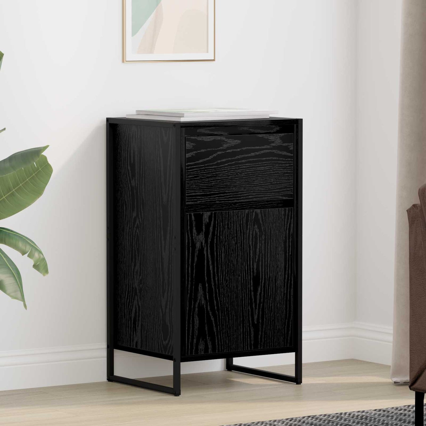 Sideboard Sort eg 43 x 36 x 75,5 cm Konstrueret træ