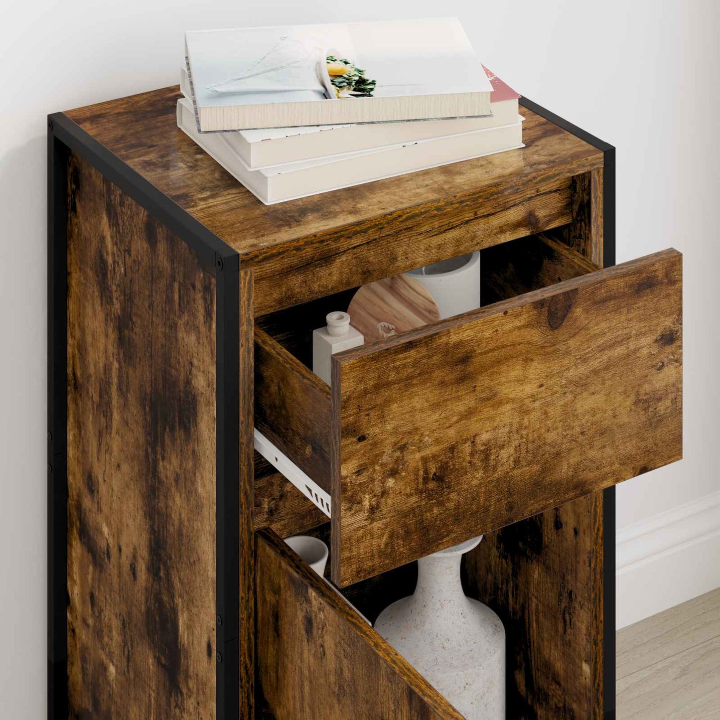 Sideboard Røget Eg 43 x 36 x 75,5 cm Konstrueret træ