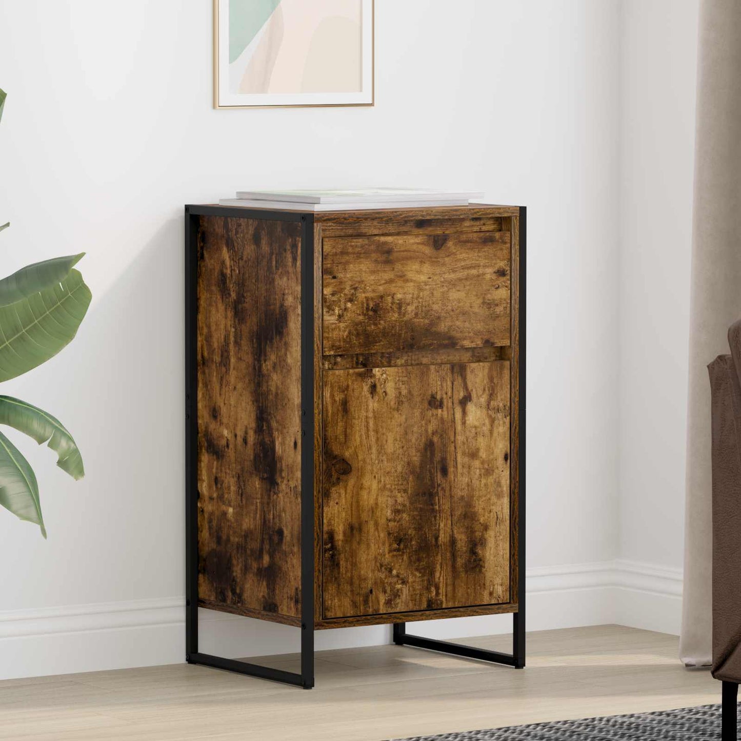 Sideboard Røget Eg 43 x 36 x 75,5 cm Konstrueret træ