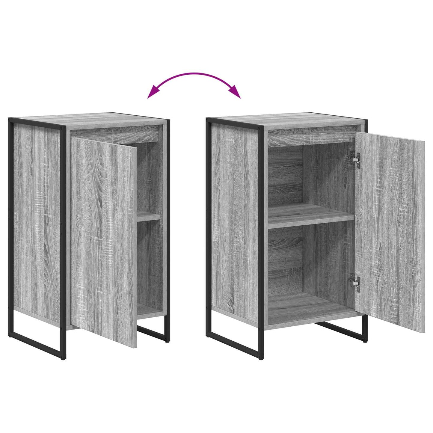 Sideboard Grå Sonoma 43 x 36 x 75,5 cm Konstrueret træ