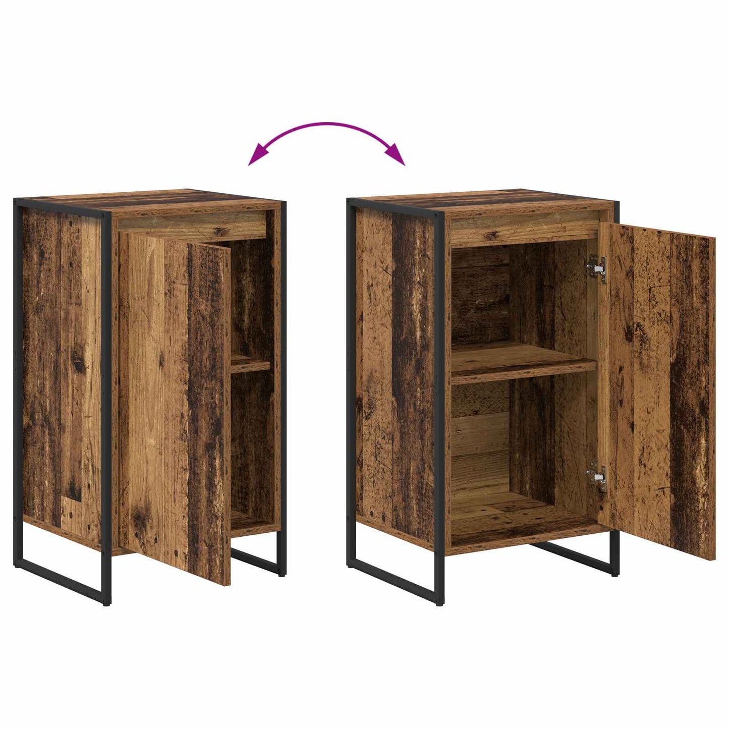 Sideboard Gammelt træ 43 x 36 x 75,5 cm Konstrueret træ