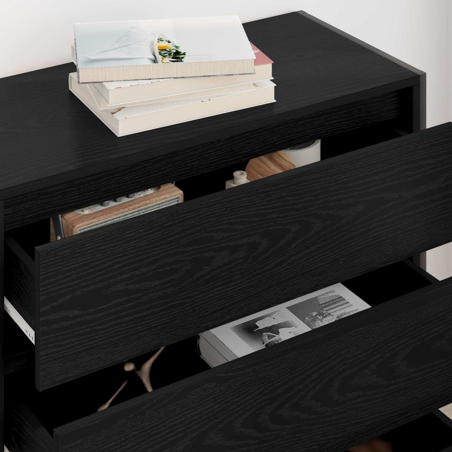 Sideboard Sort eg 79 x 36 x 75.5 cm Konstrueret træ