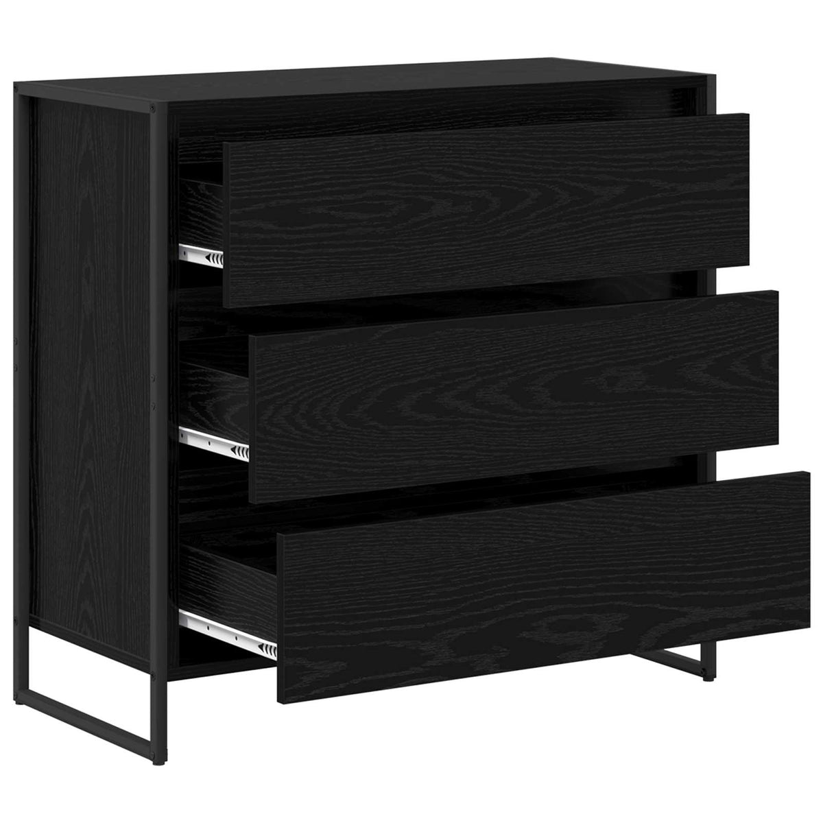 Sideboard Sort eg 79 x 36 x 75.5 cm Konstrueret træ