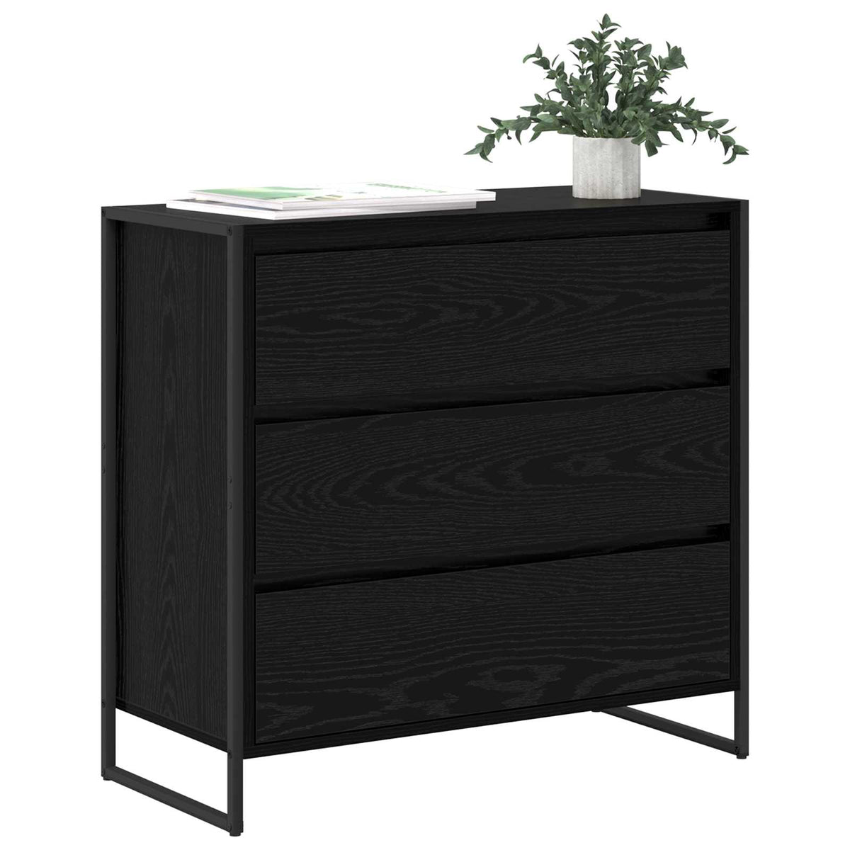 Sideboard Sort eg 79 x 36 x 75.5 cm Konstrueret træ