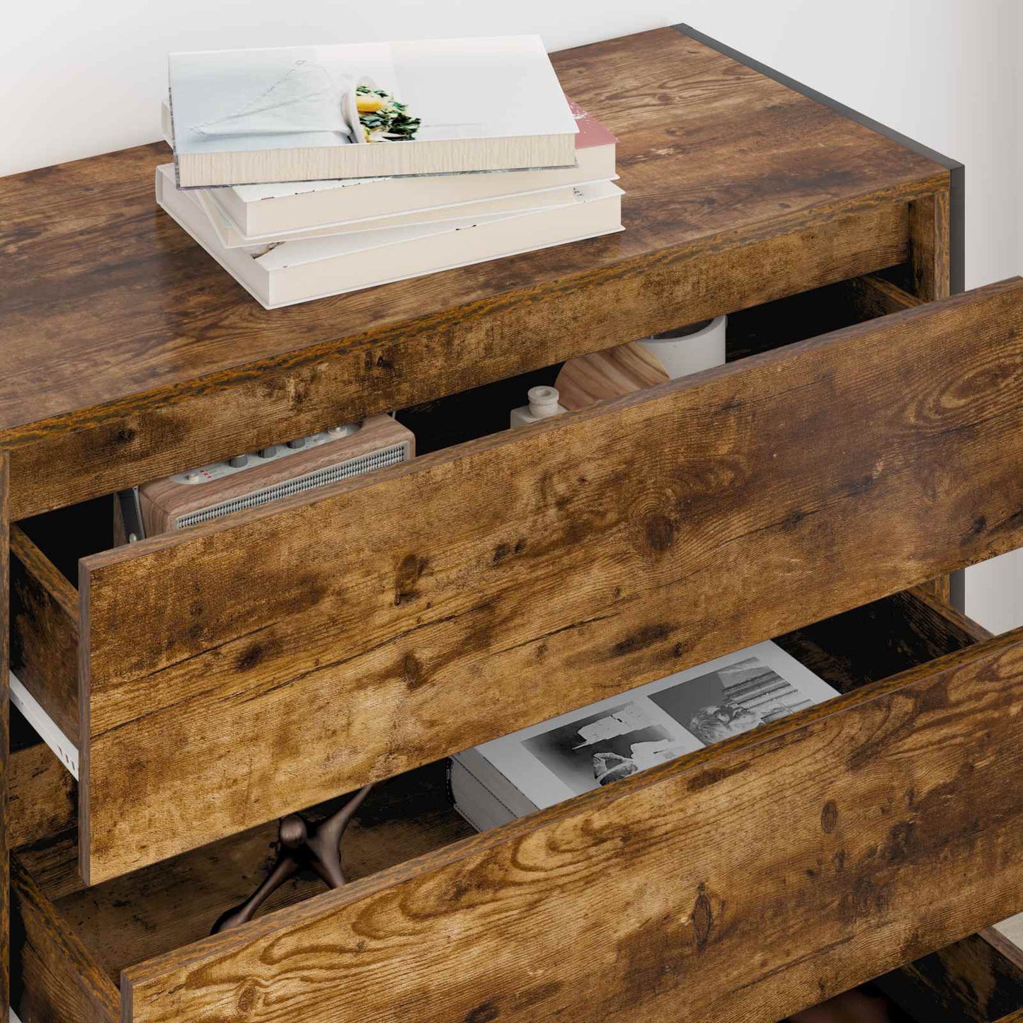 Sideboard Røget Eg 79 x 36 x 75.5 cm Konstrueret træ