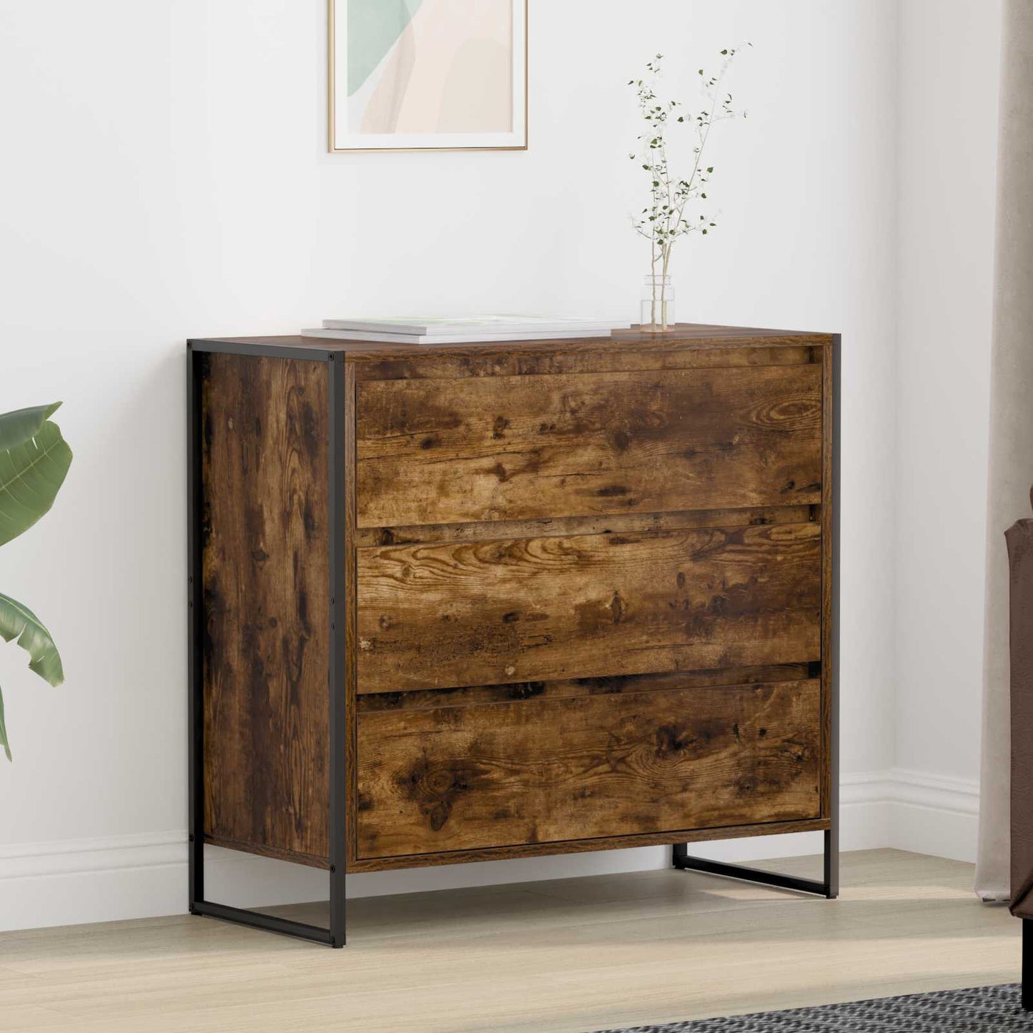 Sideboard Røget Eg 79 x 36 x 75.5 cm Konstrueret træ