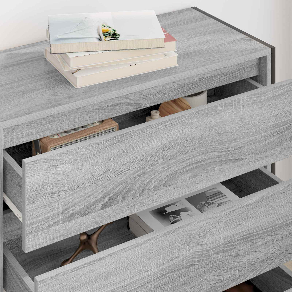 Sideboard Grå Sonoma 79 x 36 x 75.5 cm Konstrueret træ