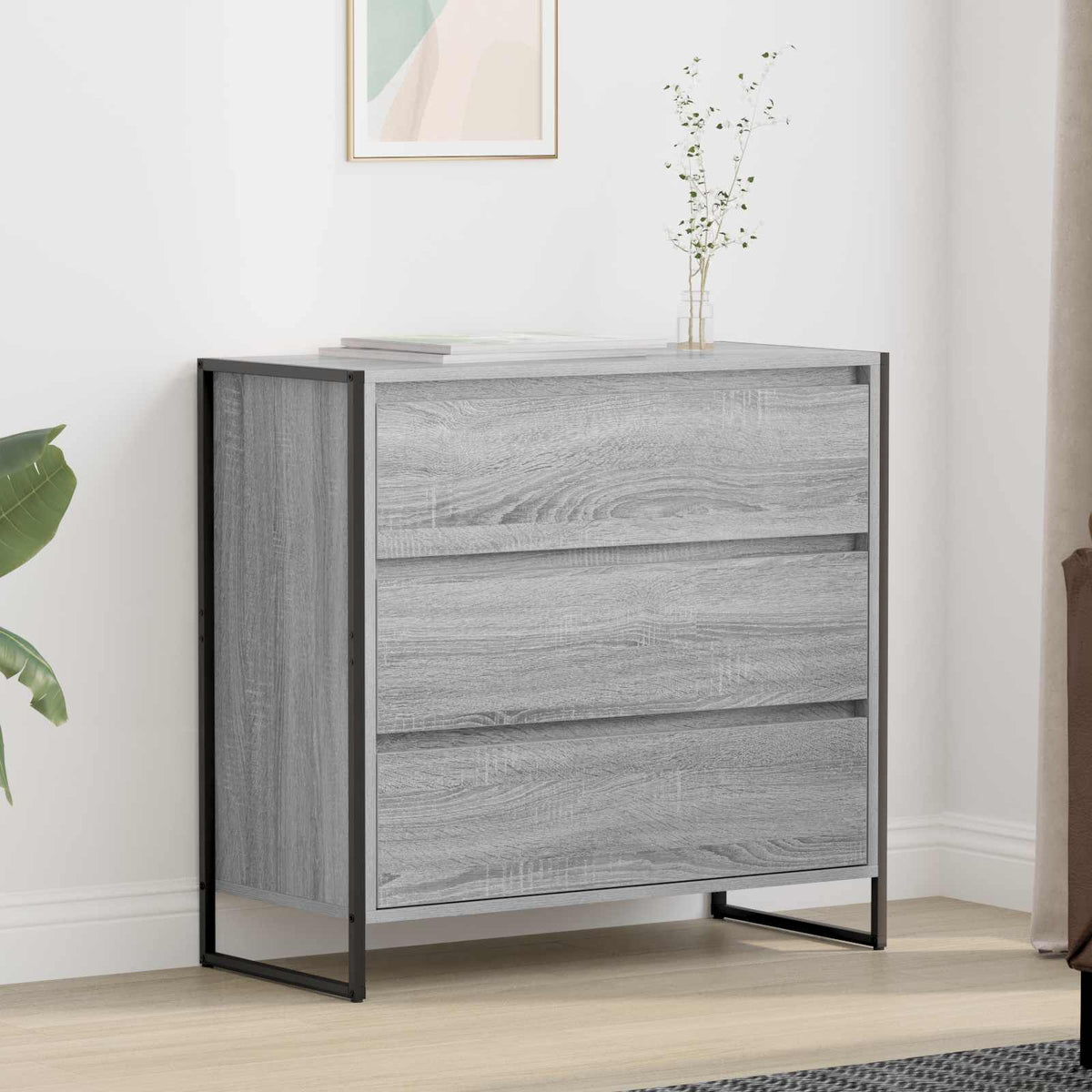 Sideboard Grå Sonoma 79 x 36 x 75.5 cm Konstrueret træ