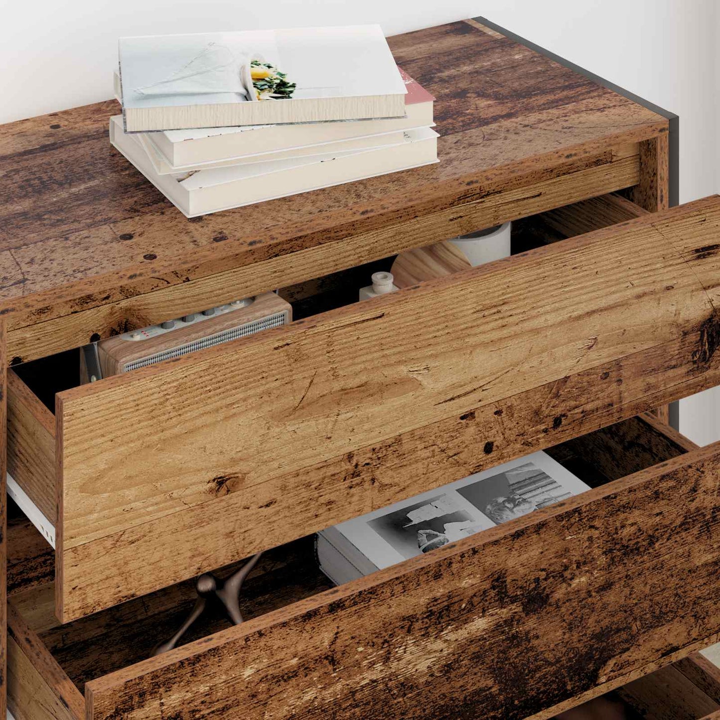 Sideboard Gammelt træ 79 x 36 x 75.5 cm Konstrueret træ