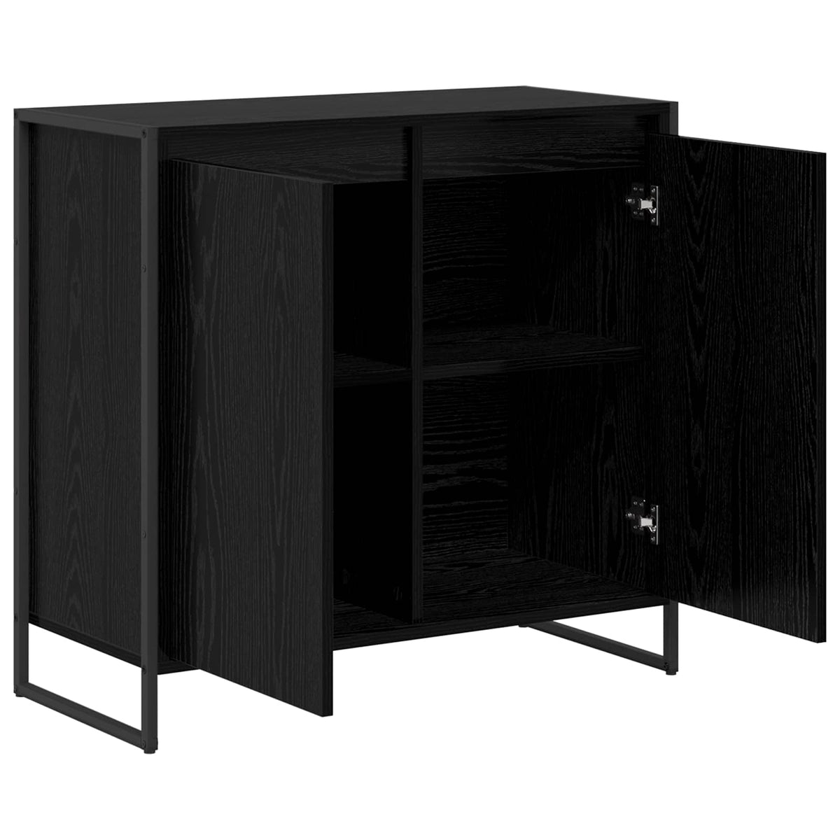 Sideskab Sort eg 79 x 36 x 75 cm Konstrueret træ