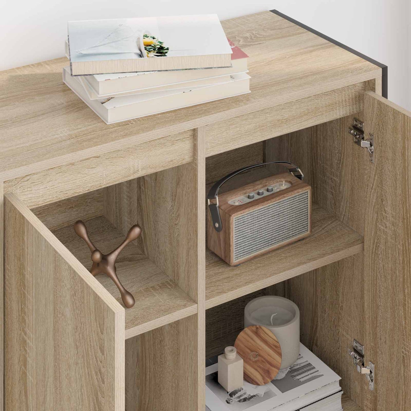 Sideskab Sonoma 79 x 36 x 75 cm Konstrueret træ