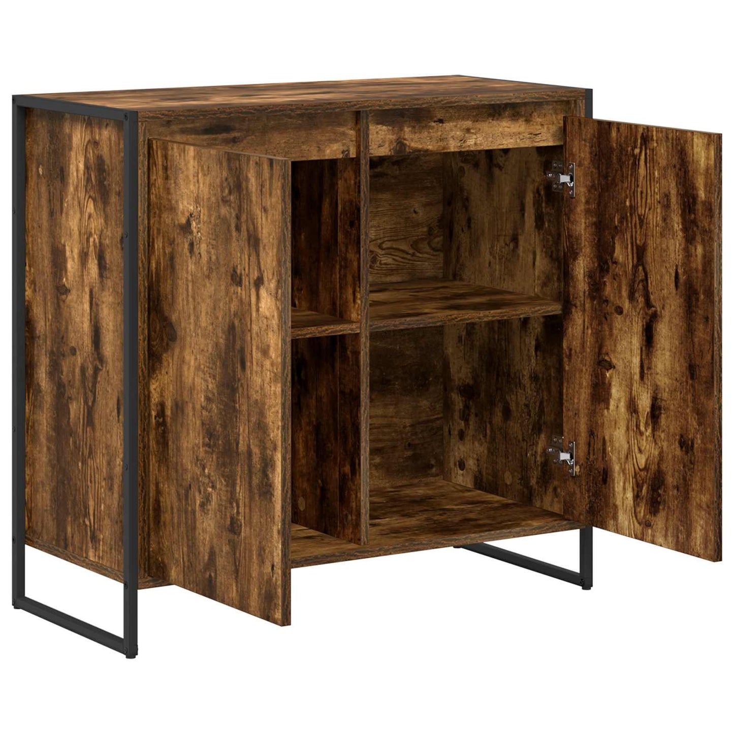 Sideskab Røget Eg 79 x 36 x 75 cm Konstrueret træ